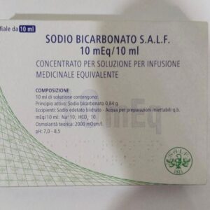 Бикарбонат Соды Италия Sodio Bicarbonato 10 мл для капельниц в упаковке 5 ампул