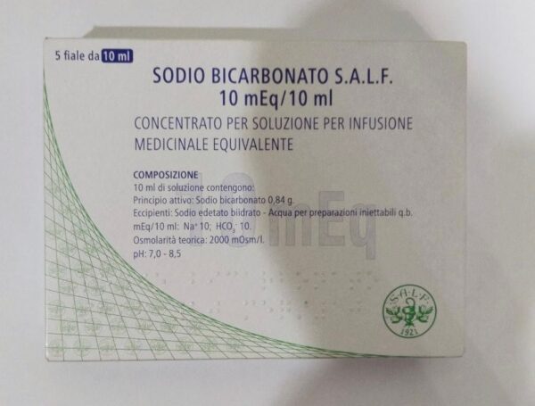 Бикарбонат Соды Италия Sodio Bicarbonato 10 мл для капельниц в упаковке 5 ампул