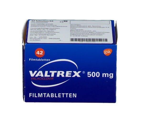 Валтрекс валацикловир Германия VALTREX 500 мг в упаковке 42 таблетки — изображение 5